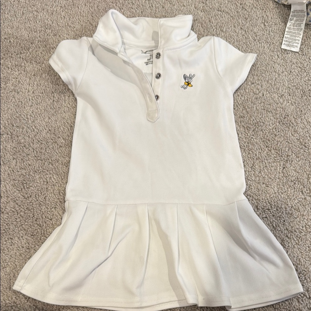 White Polo Dress with winged foot logo